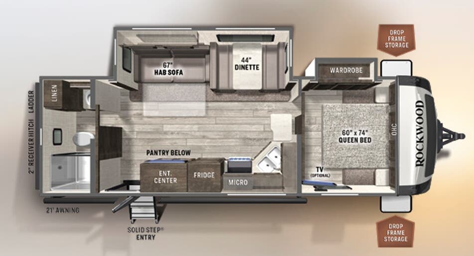 View 2021 Forest River Rockwood Ultra Lite 2606WS complete specs and manufacturer brochures