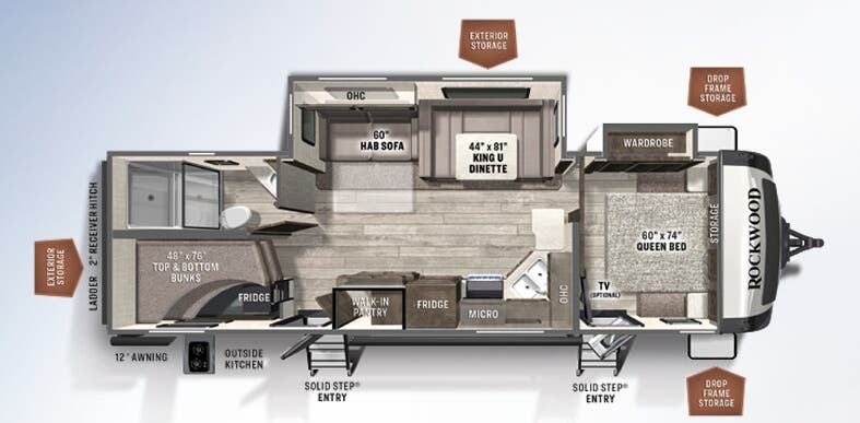 View 2021 Forest River Rockwood Ultra Lite 2706WS complete specs and manufacturer brochures