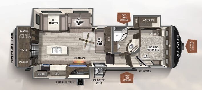 View 2021 Forest River Rockwood Ultra Lite 2882S complete specs and manufacturer brochures