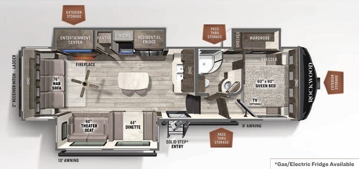 View 2021 Forest River Rockwood Ultra Lite 2883WS complete specs and manufacturer brochures