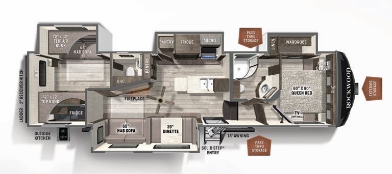 View 2021 Forest River Rockwood Ultra Lite 2892RB complete specs and manufacturer brochures