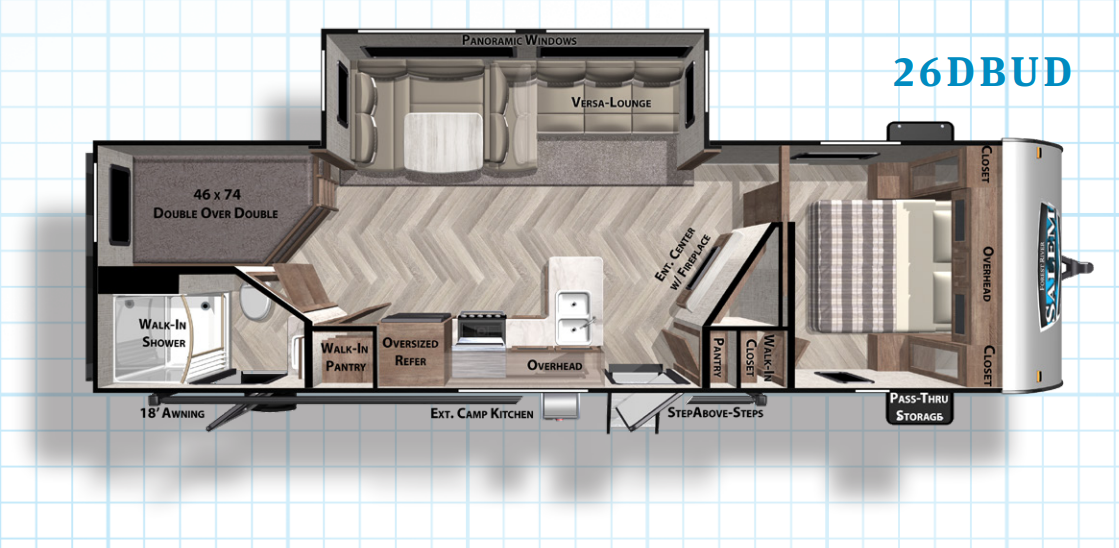 View 2021 Forest River Salem 26DBUD complete specs and manufacturer brochures