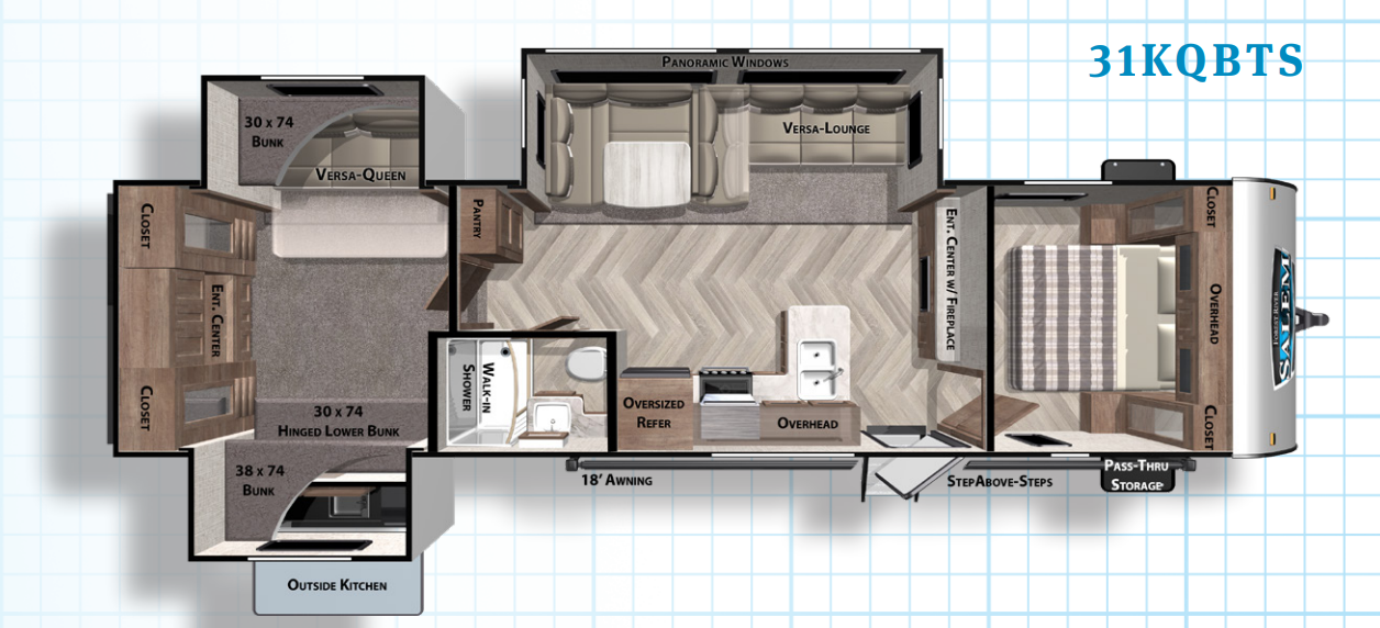 View 2021 Forest River Salem 31KQBTS complete specs and manufacturer brochures