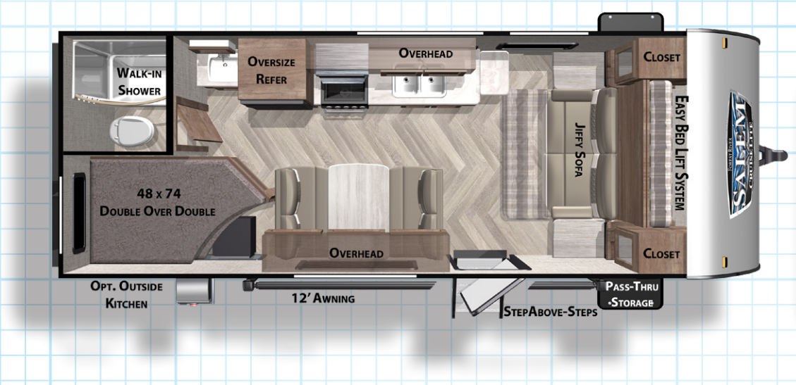 View 2021 Forest River Salem Cruise Lite 19DBXL complete specs and manufacturer brochures