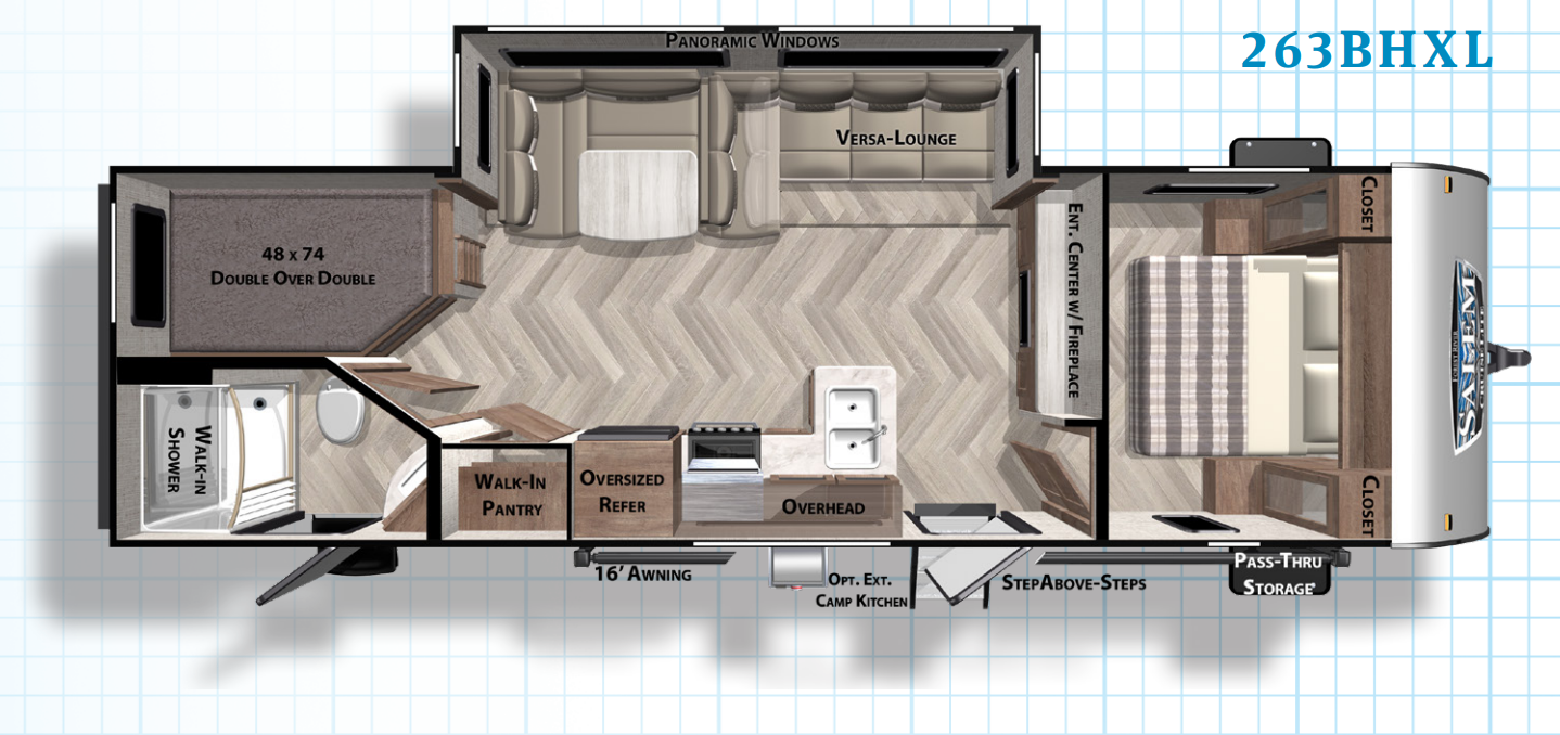 View 2021 Forest River Salem Cruise Lite 263BHXL complete specs and manufacturer brochures