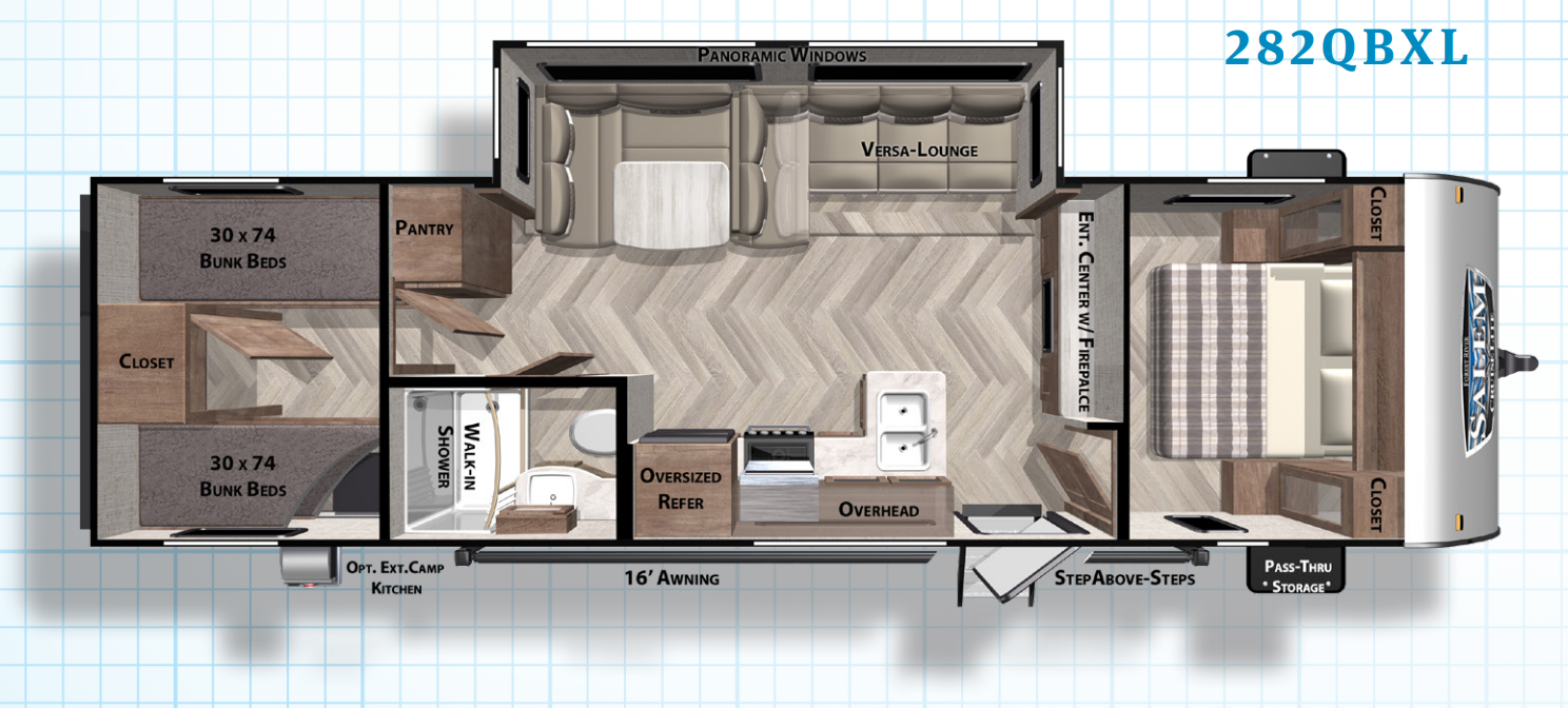 View 2021 Forest River Salem Cruise Lite 282QBXL complete specs and manufacturer brochures