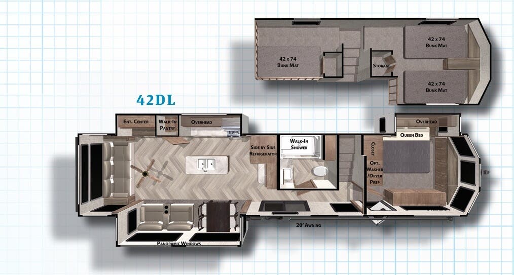 View 2021 Forest River Salem Grand Villa 42DL complete specs and manufacturer brochures