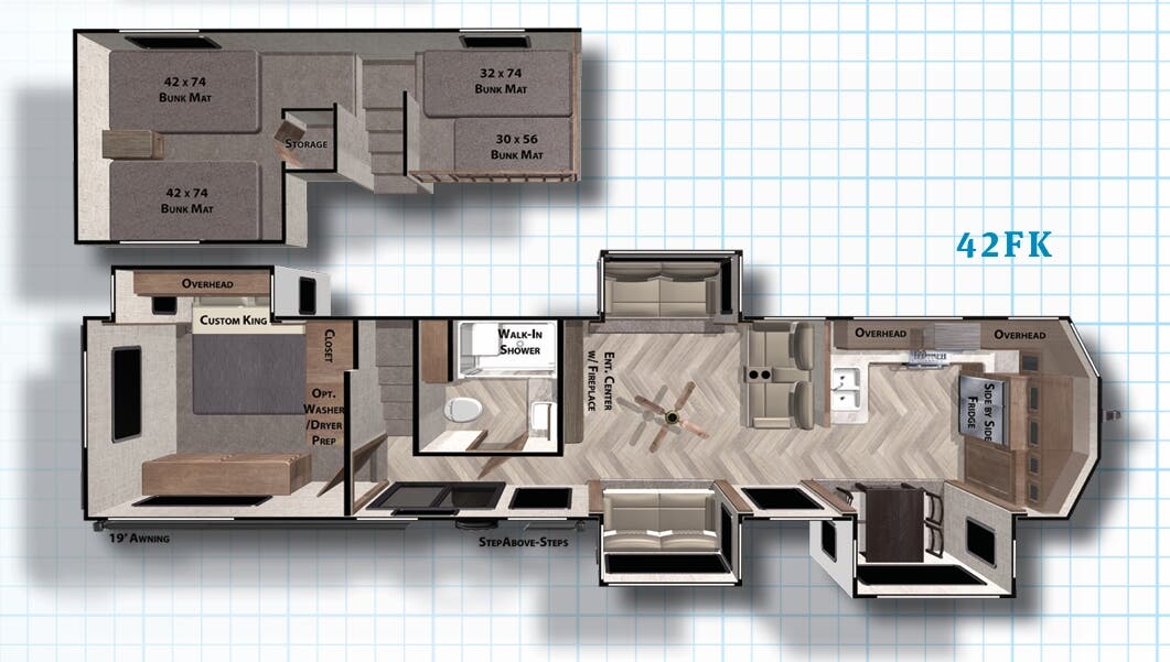 View 2021 Forest River Salem Grand Villa 42FK complete specs and manufacturer brochures