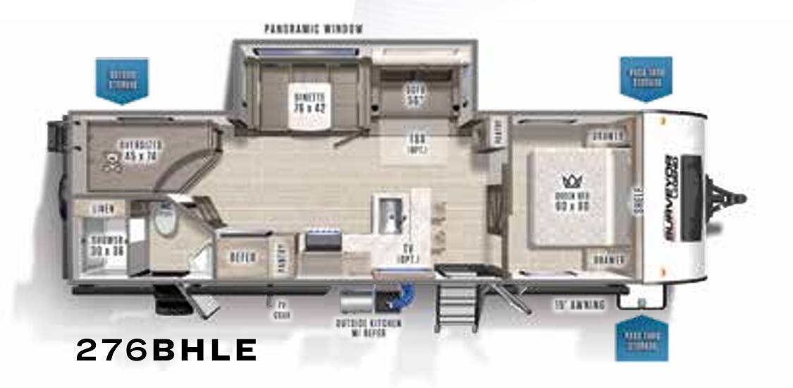 View 2021 Forest River Surveyor Legend 276BHLE complete specs and manufacturer brochures