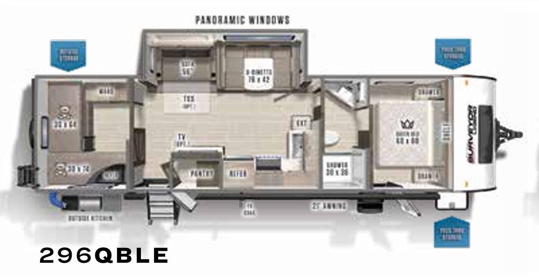 View 2021 Forest River Surveyor Legend 295QBLE complete specs and manufacturer brochures
