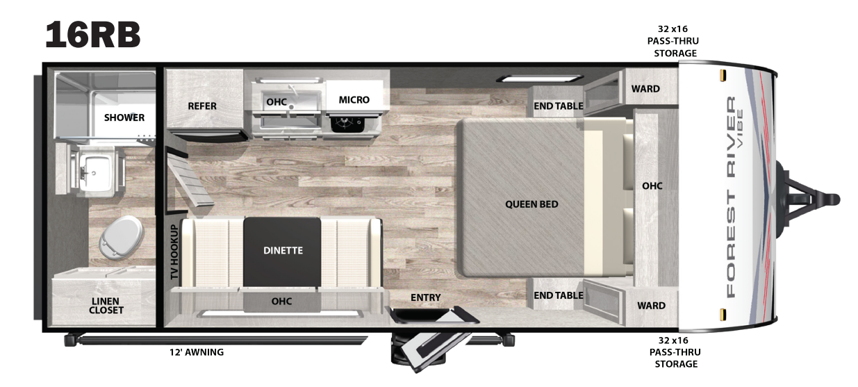 View 2021 Forest River Vibe 16RB complete specs and manufacturer brochures