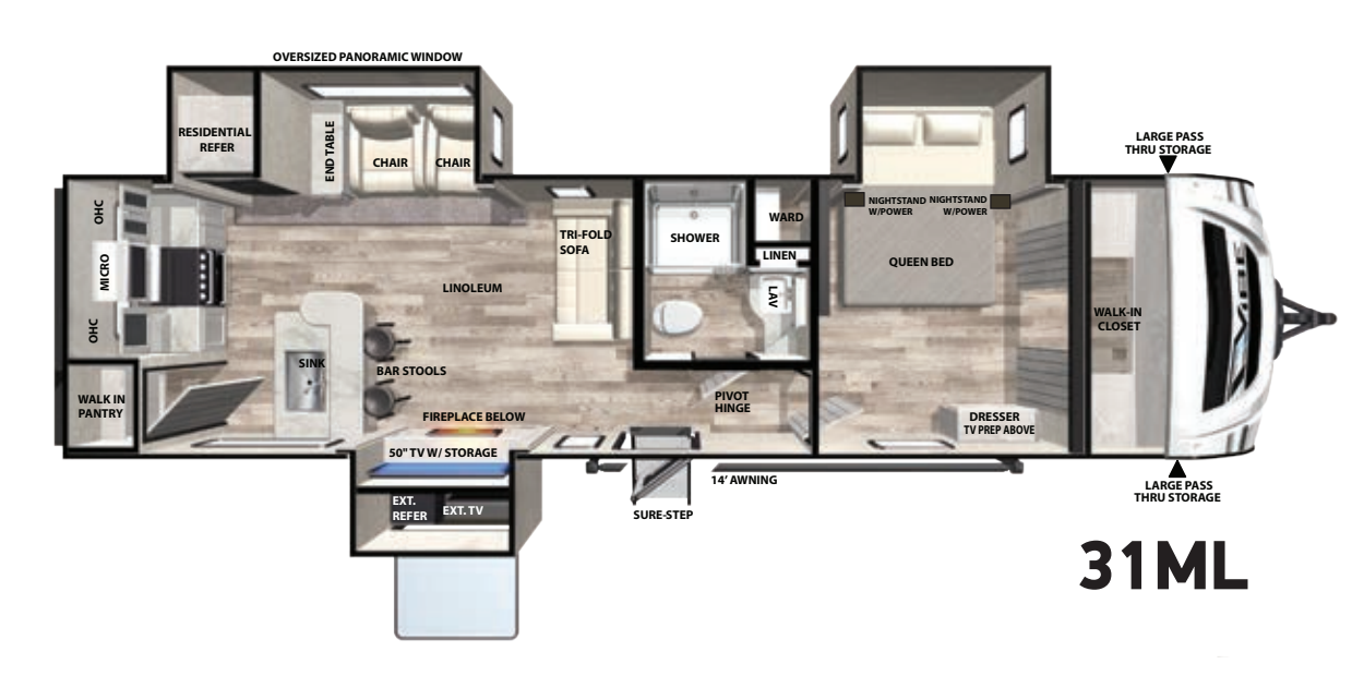 View 2021 Forest River Vibe 31ML complete specs and manufacturer brochures