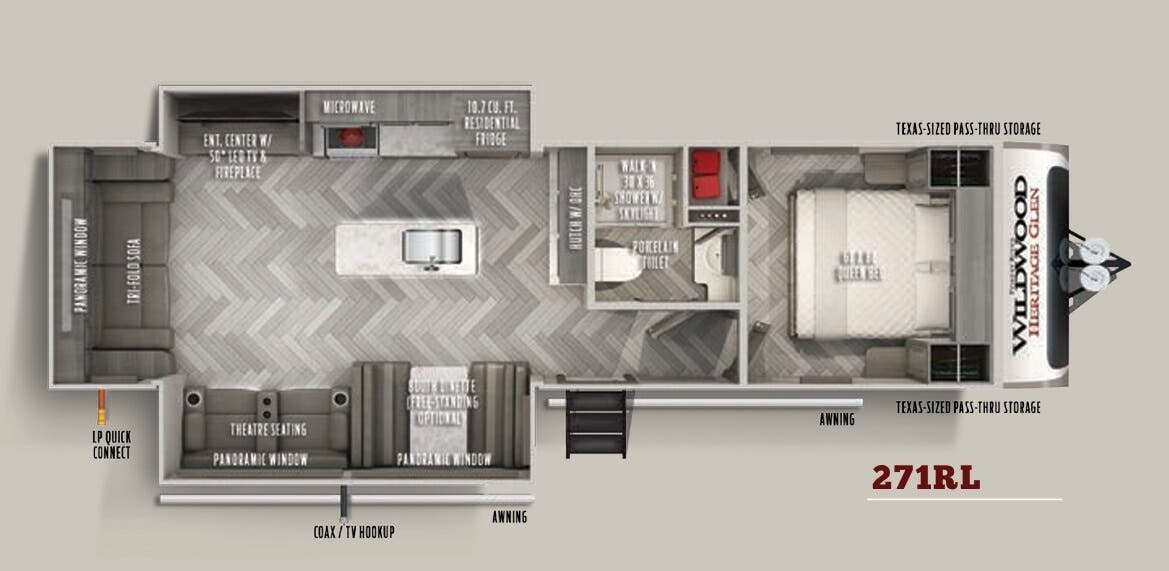 View 2021 Forest River Wildwood Heritage Glen 271RL complete specs and manufacturer brochures