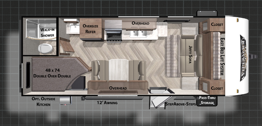 View 2021 Forest River Wildwood X-Lite 19DBXL complete specs and manufacturer brochures