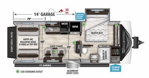 View 2021 Grand Design Momentum G-Class 21G complete specs and manufacturer brochures