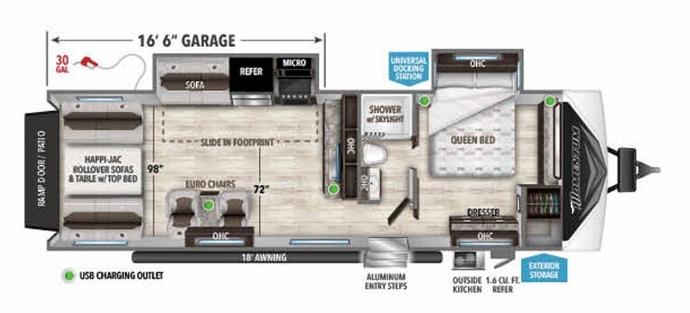 View 2021 Grand Design Momentum G-Class 28G complete specs and manufacturer brochures