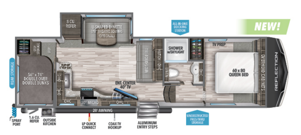 View 2021 Grand Design Reflection 150 Series 278BH complete specs and manufacturer brochures
