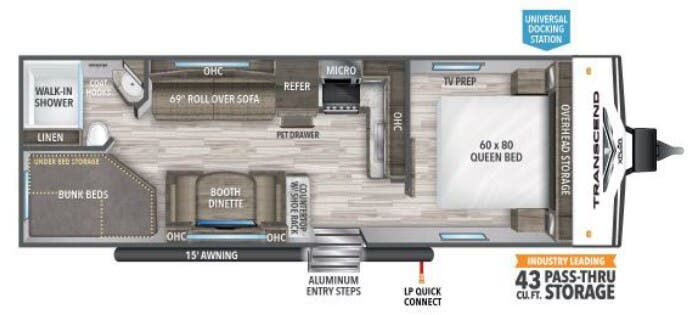 View 2021 Grand Design Transcend Xplor 247BH complete specs and manufacturer brochures