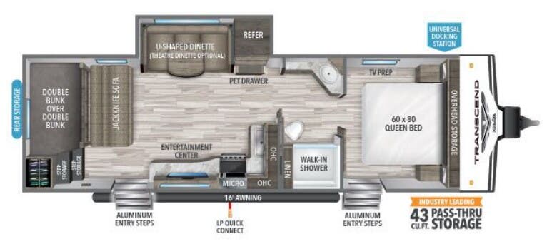 View 2021 Grand Design Transcend Xplor 265BH complete specs and manufacturer brochures