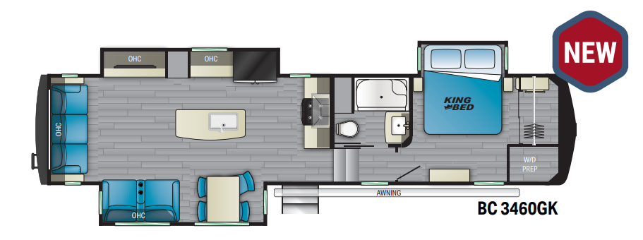 View 2021 Heartland Big Country 3460GK complete specs and manufacturer brochures