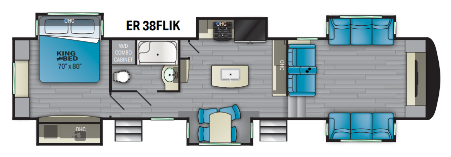 View 2021 Heartland ElkRidge 38FLIK complete specs and manufacturer brochures