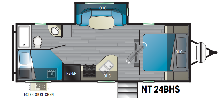 View 2021 Heartland North Trail 24BHS complete specs and manufacturer brochures
