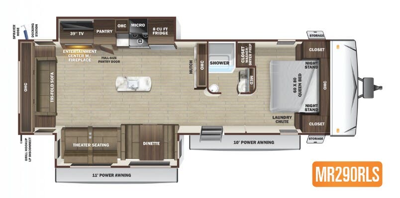 View 2021 Highland Ridge Mesa Ridge Limited MR290RLS complete specs and manufacturer brochures