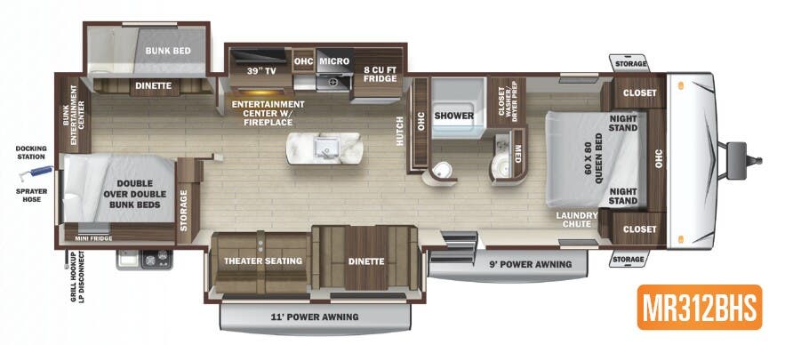 View 2021 Highland Ridge Mesa Ridge Limited MR312BHS complete specs and manufacturer brochures