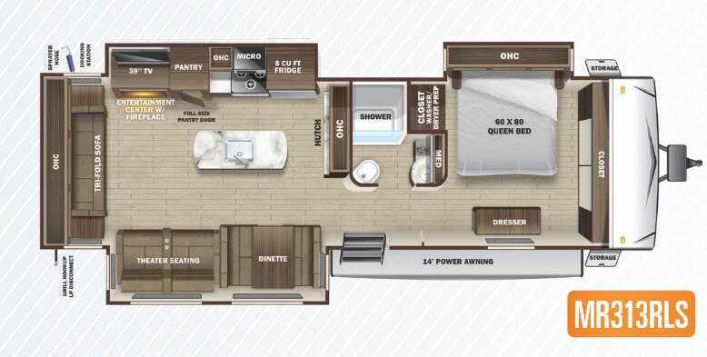 View 2021 Highland Ridge Mesa Ridge Limited MR313RLS complete specs and manufacturer brochures
