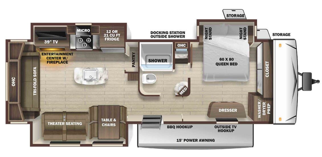 View 2021 Highland Ridge Mesa Ridge MR323RLS complete specs and manufacturer brochures