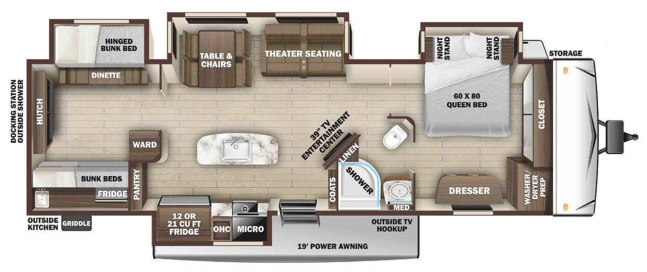View 2021 Highland Ridge Mesa Ridge MR330BHS complete specs and manufacturer brochures