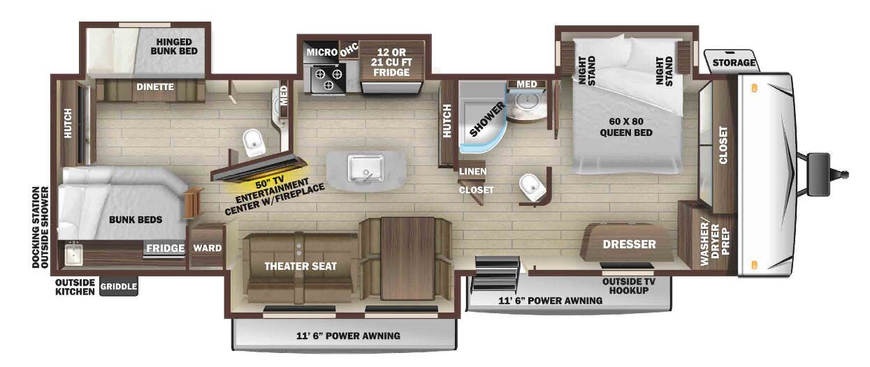 View 2021 Highland Ridge Mesa Ridge MR338BHS complete specs and manufacturer brochures