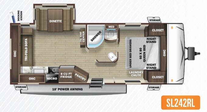 View 2021 Highland Ridge Mesa Ridge S-Lite SL242RL complete specs and manufacturer brochures