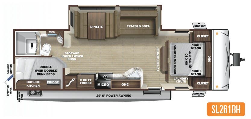 View 2021 Highland Ridge Mesa Ridge S-Lite SL261BH complete specs and manufacturer brochures