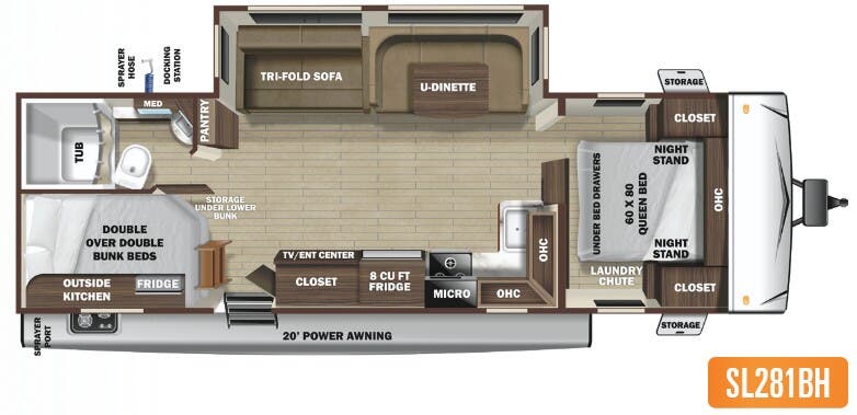 View 2021 Highland Ridge Mesa Ridge S-Lite SL281BH complete specs and manufacturer brochures