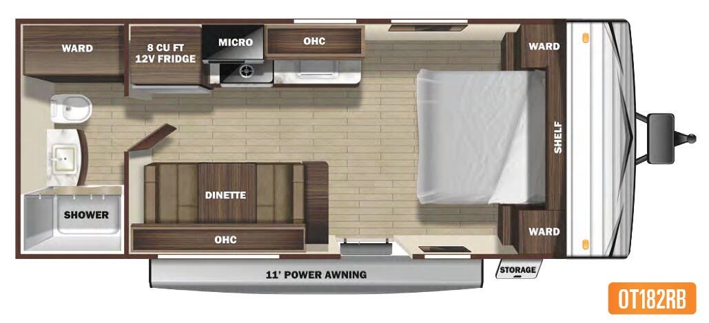 View 2021 Highland Ridge Open Range Conventional OT182RB complete specs and manufacturer brochures