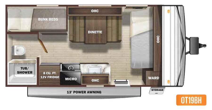 View 2021 Highland Ridge Open Range Conventional OT19BH complete specs and manufacturer brochures