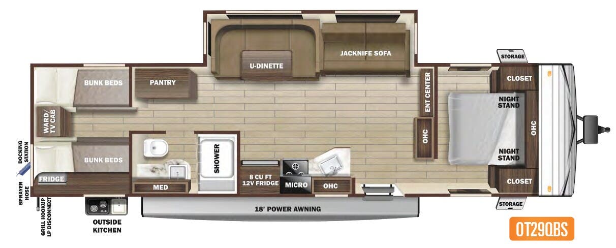 View 2021 Highland Ridge Open Range Conventional OT29QBS complete specs and manufacturer brochures