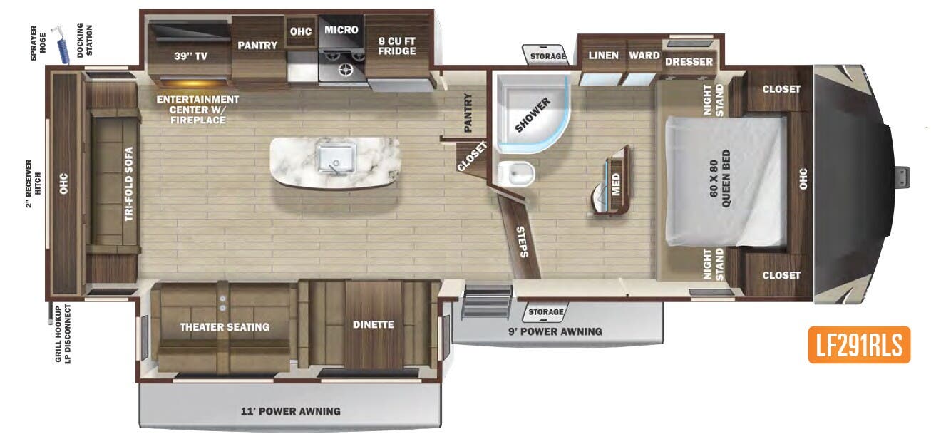View 2021 Highland Ridge Open Range Light LF291RLS complete specs and manufacturer brochures