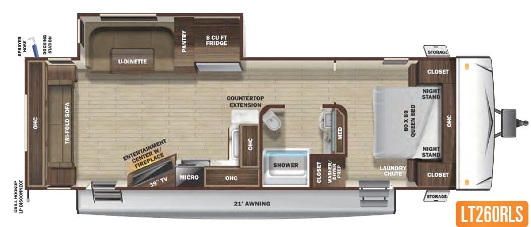 View 2021 Highland Ridge Open Range Light LT260RLS complete specs and manufacturer brochures