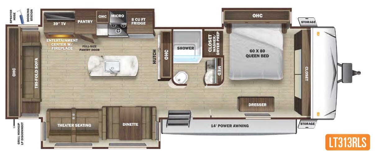 View 2021 Highland Ridge Open Range Light LT313RLS complete specs and manufacturer brochures