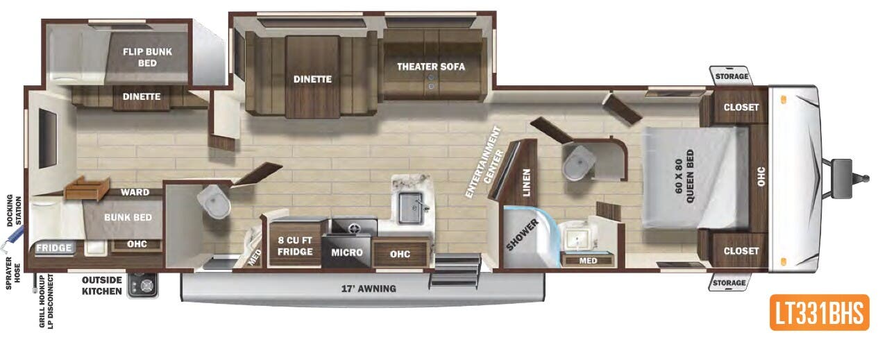 View 2021 Highland Ridge Open Range Light LT331BHS complete specs and manufacturer brochures
