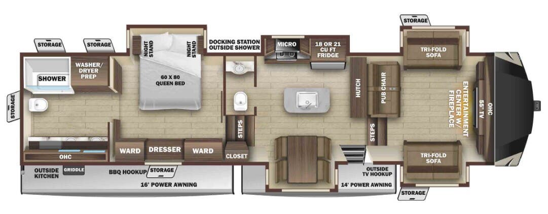View 2021 Highland Ridge Open Range OF373RBS complete specs and manufacturer brochures