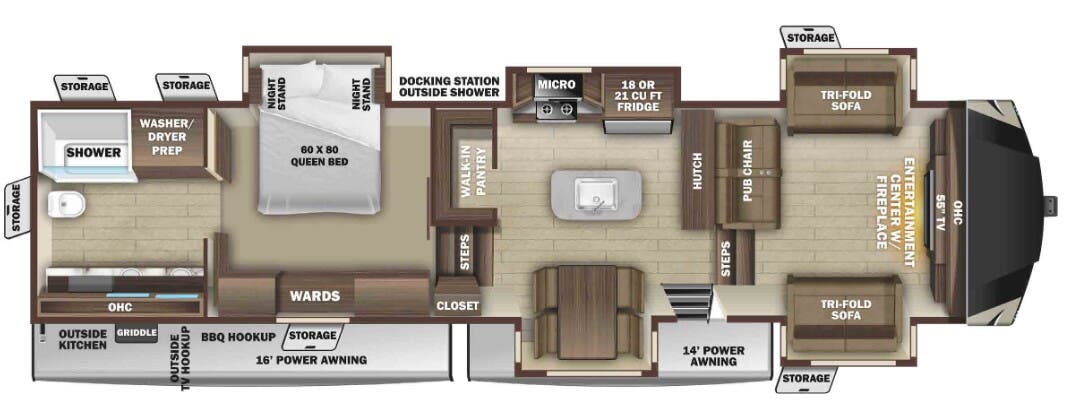 View 2021 Highland Ridge Open Range OF378RBS complete specs and manufacturer brochures