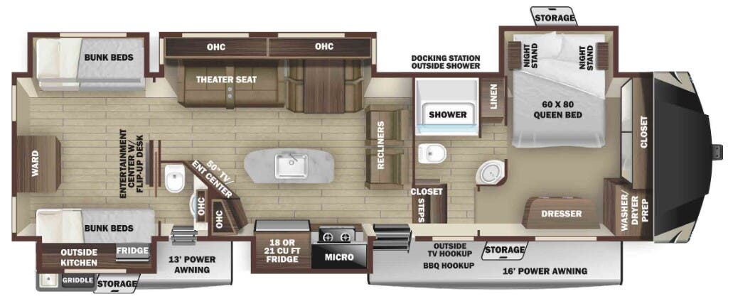 View 2021 Highland Ridge Open Range OF427BHS complete specs and manufacturer brochures