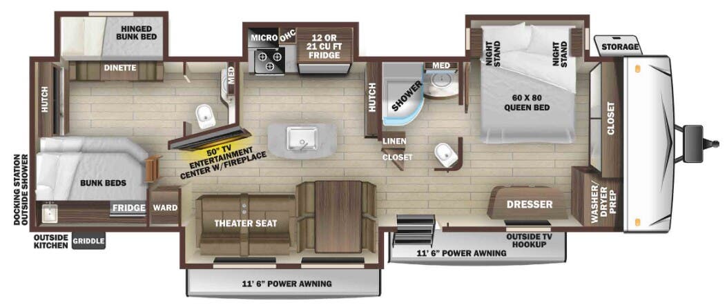 View 2021 Highland Ridge Open Range OT338BHS complete specs and manufacturer brochures