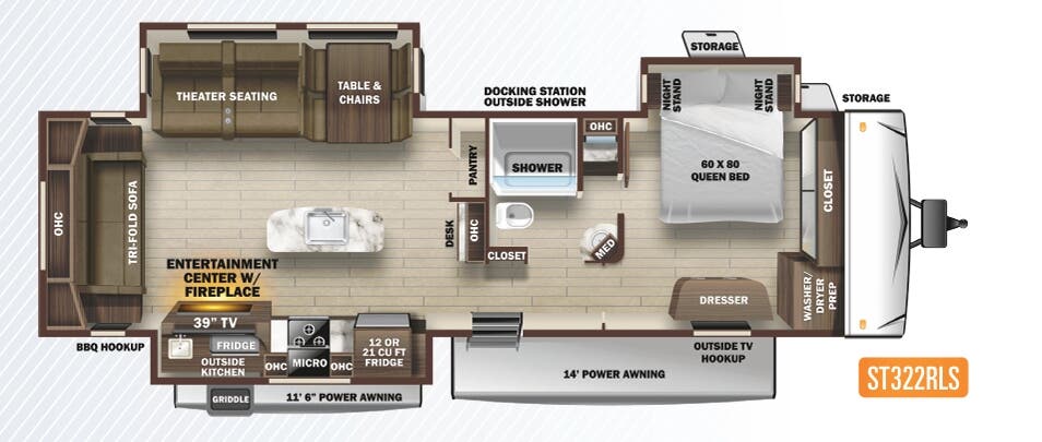 View 2021 Highland Ridge Silverstar ST322RLS complete specs and manufacturer brochures