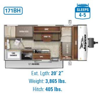 View 2021 Jayco Jay Feather Micro 171BH complete specs and manufacturer brochures