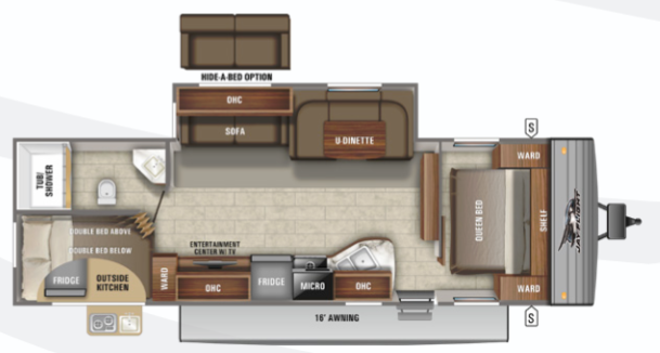 View 2021 Jayco Jay Flight SLX 8 284BHS complete specs and manufacturer brochures