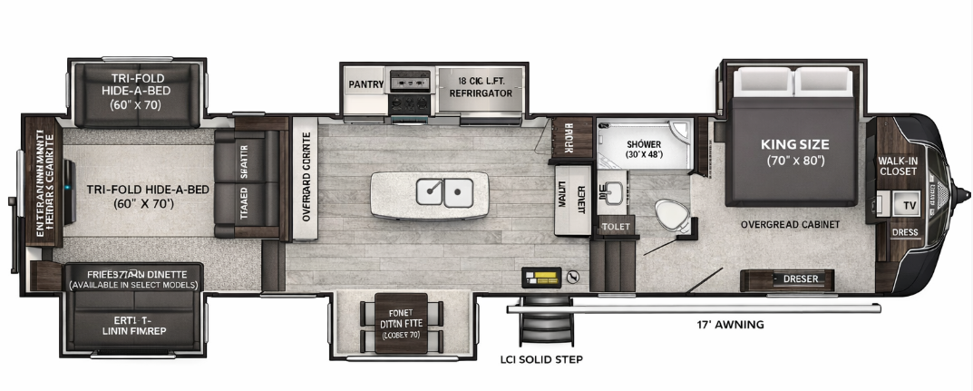 View 2021 Keystone Alpine Avalanche Edition 375RD complete specs and manufacturer brochures